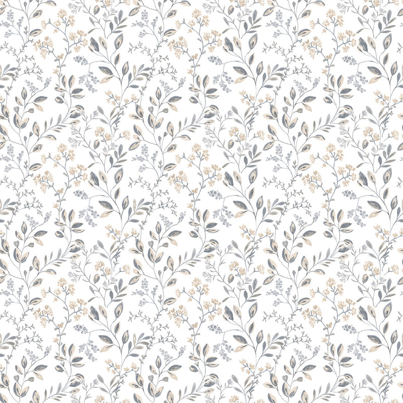G45454 Spring leaf trail Just Kitchens Grey and Beige Wallpaper By Galerie