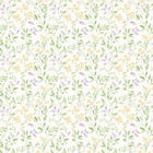 G45456 Spring leaf trail Just Kitchens Lilac, Yellow and Green Wallpaper By Galerie