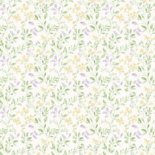 G45456 Spring leaf trail Just Kitchens Lilac, Yellow and Green Wallpaper By Galerie