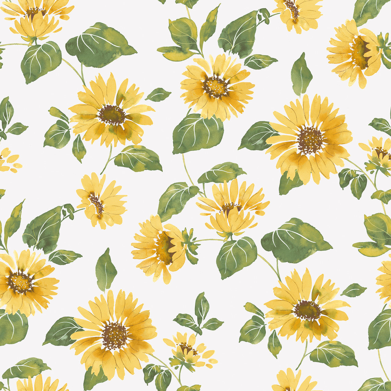 G45458 Sunflower Trail Just Kitchens Yellow, Green and White Wallpaper By Galerie