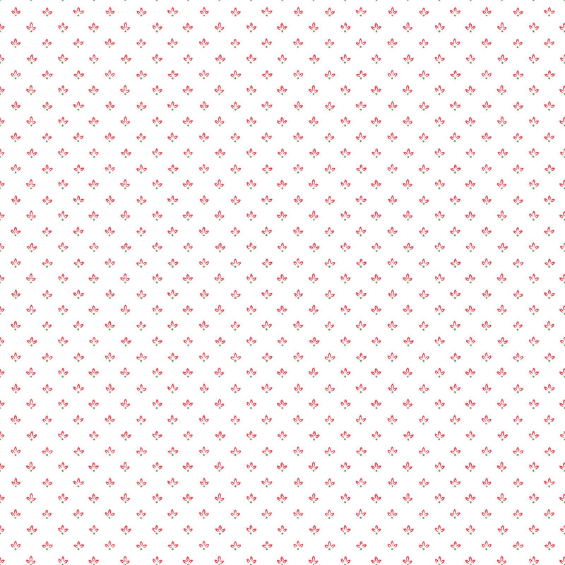 G45460 Tri Leaf Just Kitchens Red and Green Wallpaper By Galerie