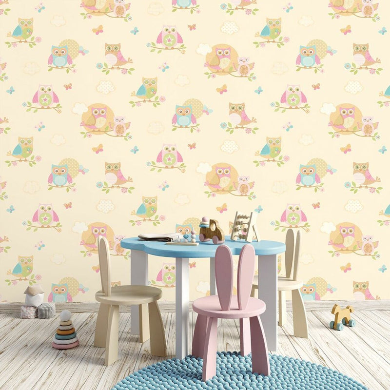 G56035 Just 4 Kids 2 Owl Wallpaper By Galerie