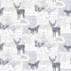 Stag Motif Nordic Elements Wallpaper by Galerie