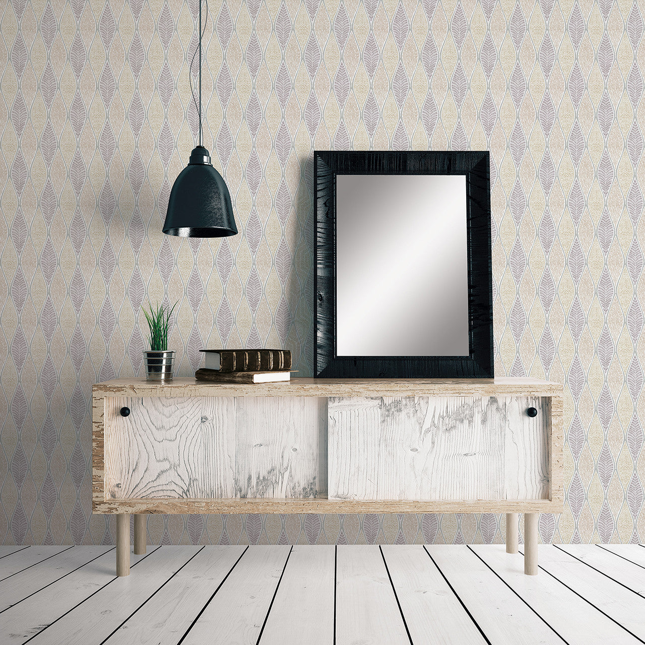 G56372 Teardrop Leaves Nordic Elements Wallpaper by Galerie
