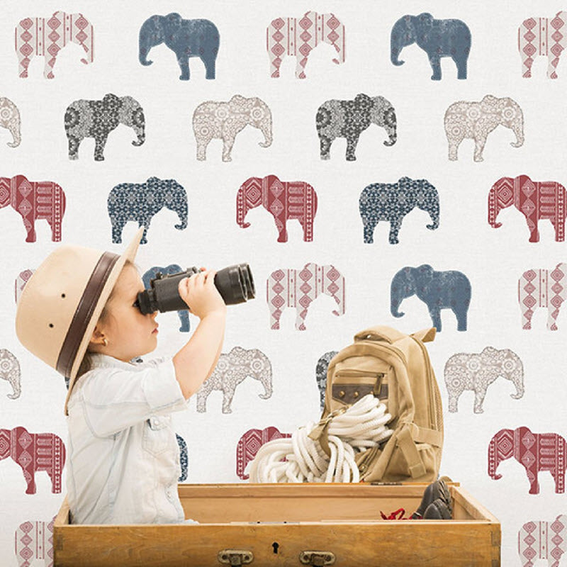G56528 Just 4 Kids 2 Elephant Wallpaper By Galerie