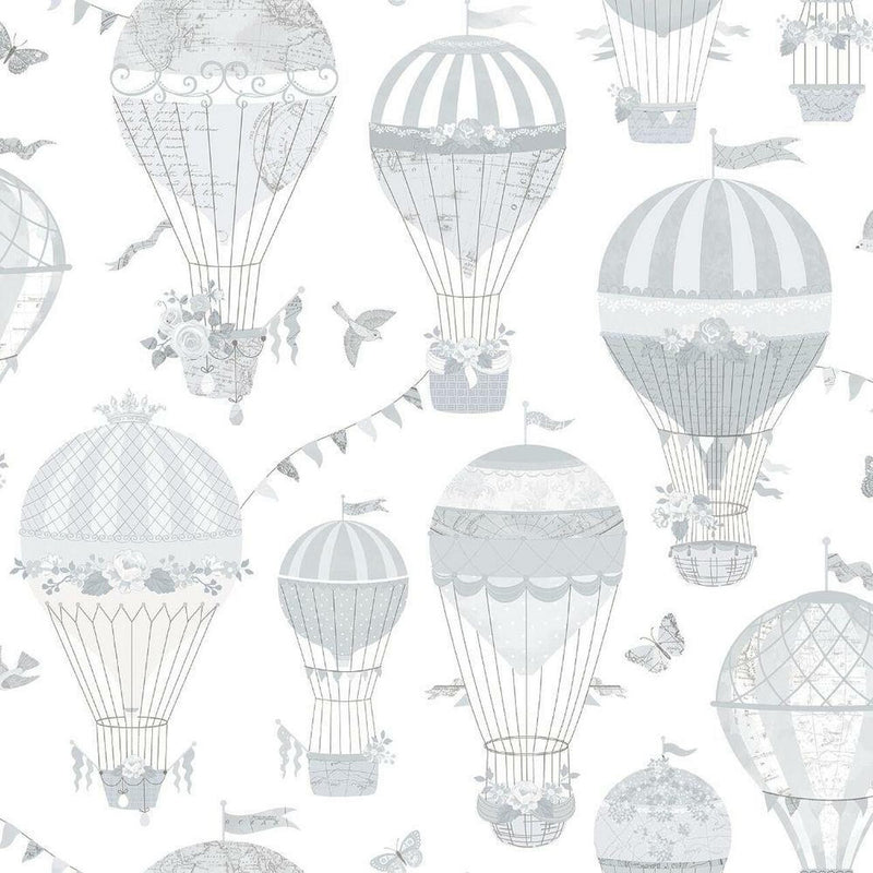 G56542 Just 4 Kids 2 Hot Air Balloons Wallpaper By Galerie