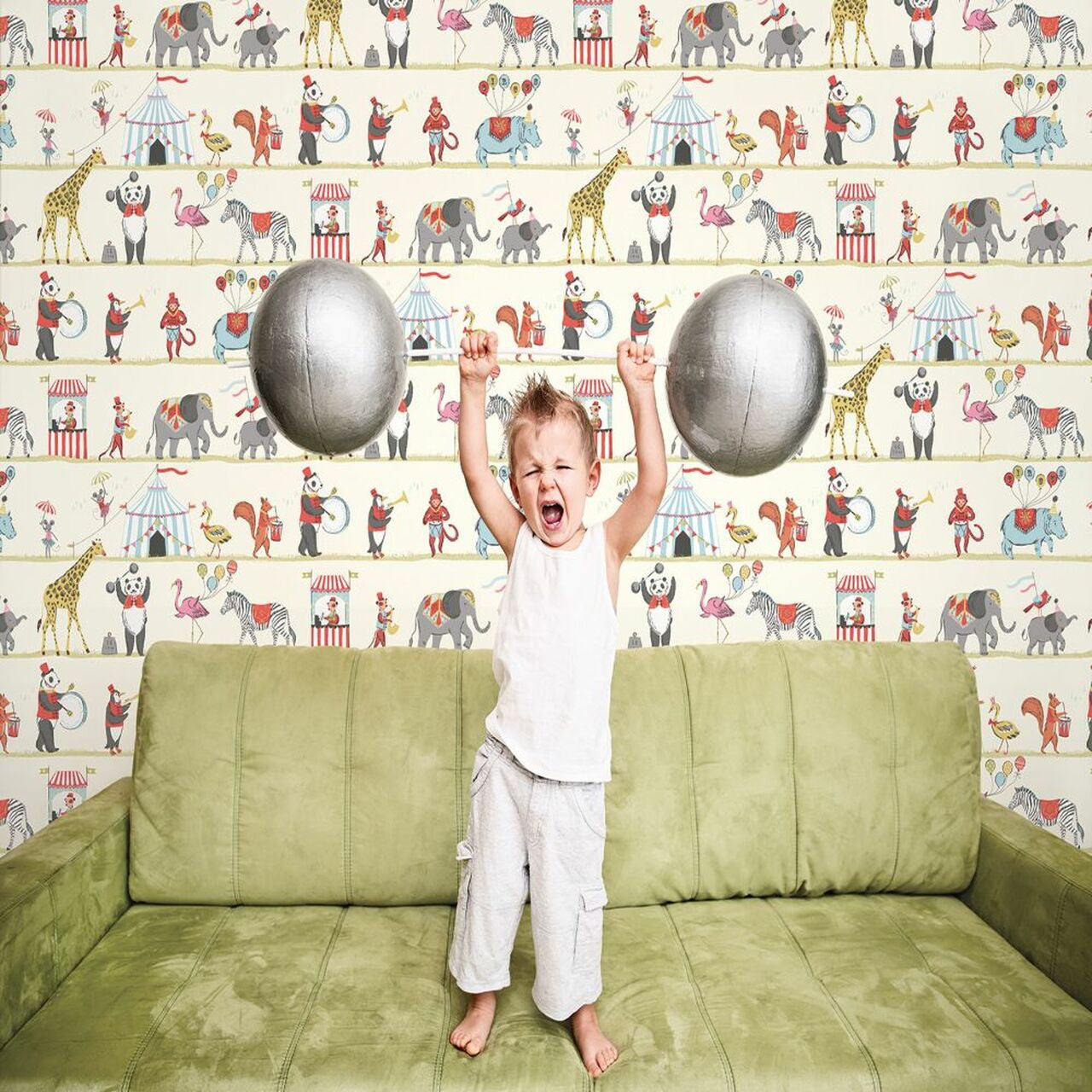 G56547 Just 4 Kids 2 Circus Wallpaper By Galerie