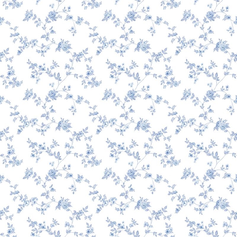 G56647 Delicate Floral Small Prints Blue Wallpaper By Galerie