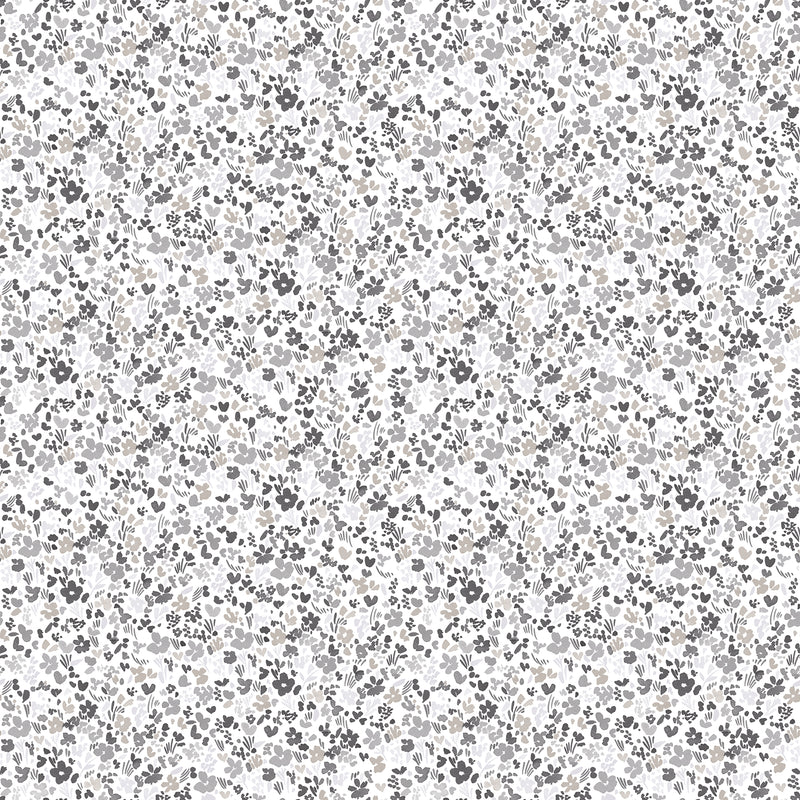 G56667 Mini Mod Floral Small Prints Grey and Black Wallpaper By Galerie