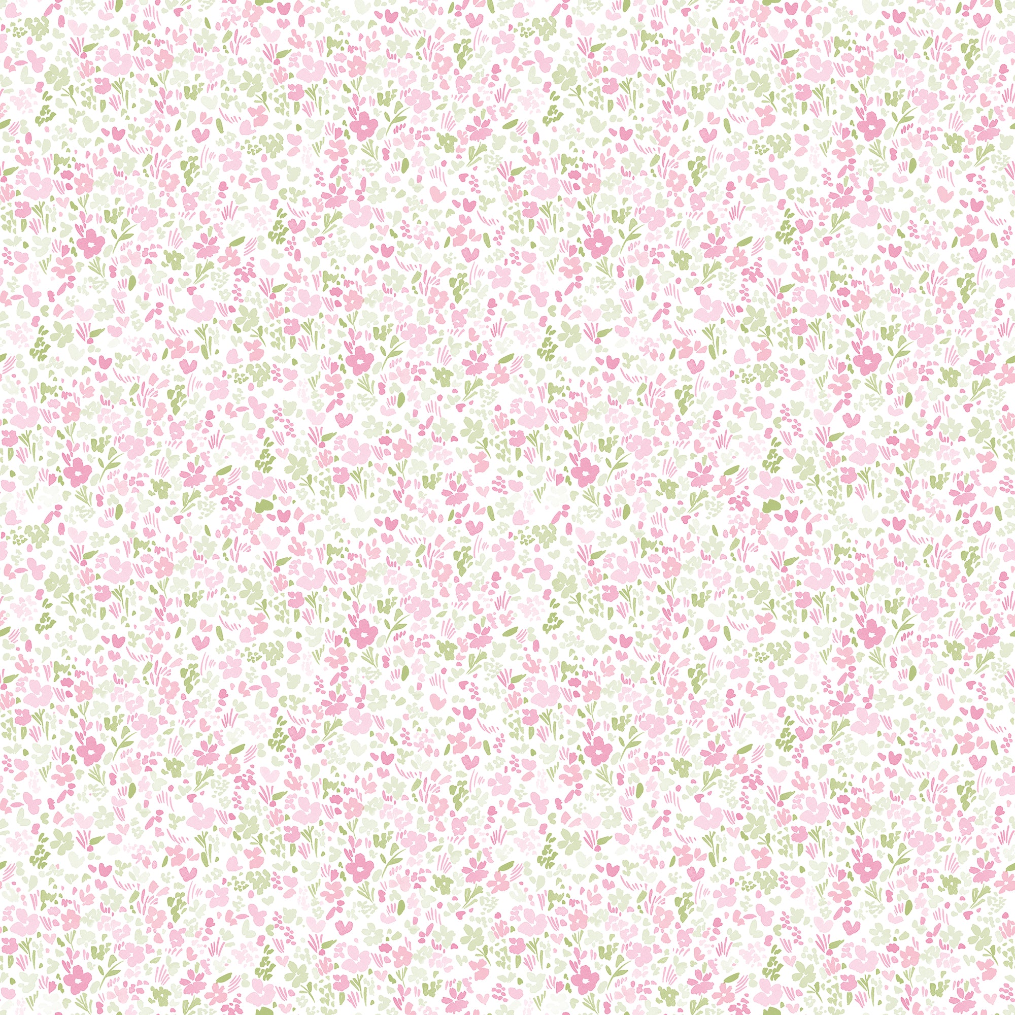 G56669 Mini Mod Floral Small Prints Pink and Green Wallpaper By Galerie