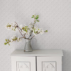 G56678 Ogee Floral Small Prints Black and Grey Wallpaper By Galerie