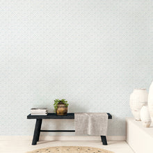 G56683 Ogee Floral Small Prints Teal, Blue and Beige Wallpaper By Galerie