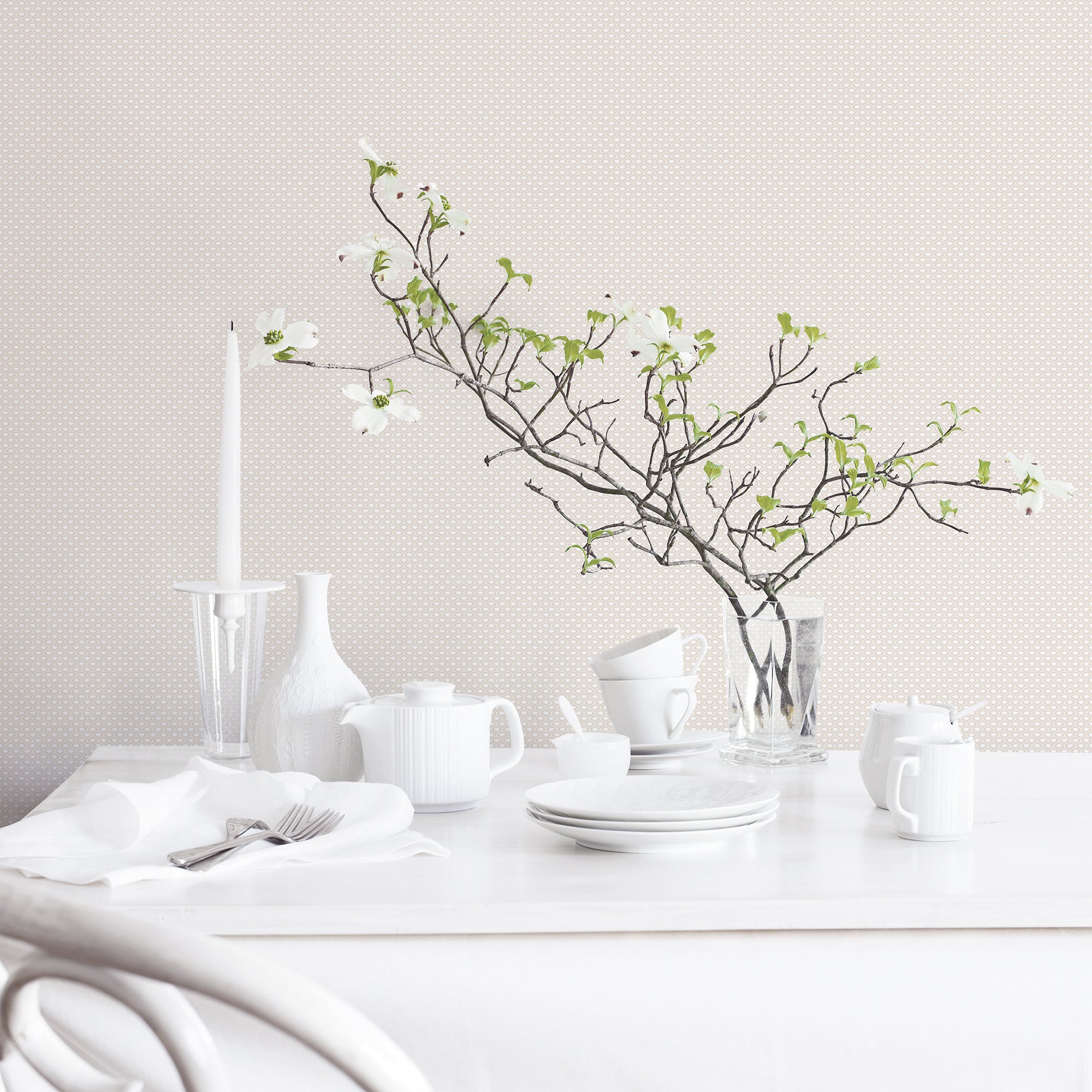 G56687 Shell Top Small Prints Taupe Wallpaper By Galerie