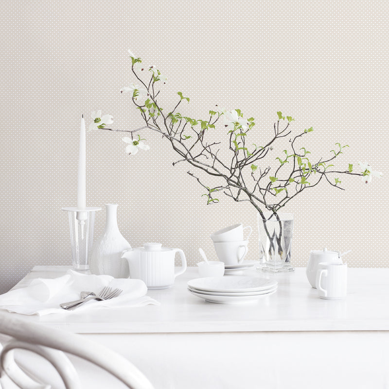 G56687 Shell Top Small Prints Taupe Wallpaper By Galerie