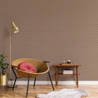 G56705 Tulip Flip Small Prints Chocolate, Pink and Tan Wallpaper By Galerie