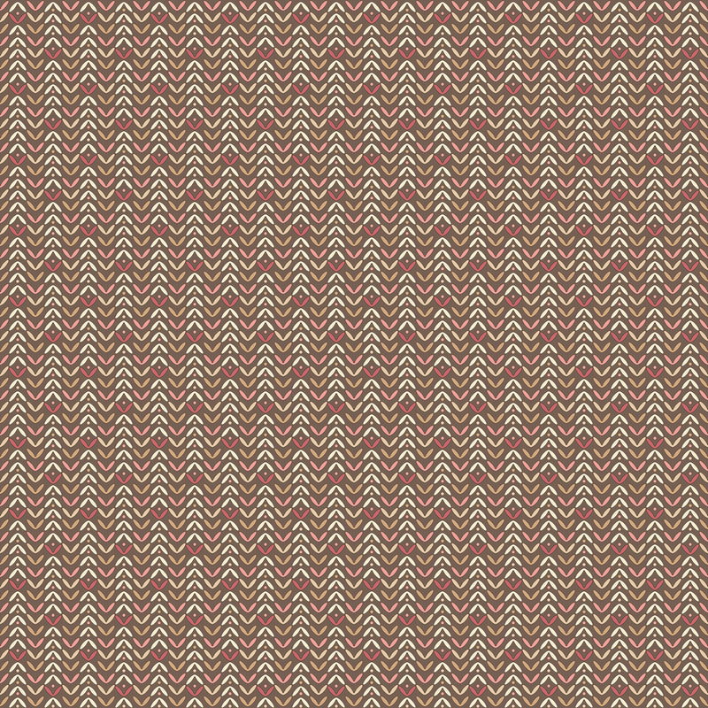 G56705 Tulip Flip Small Prints Chocolate, Pink and Tan Wallpaper By Galerie