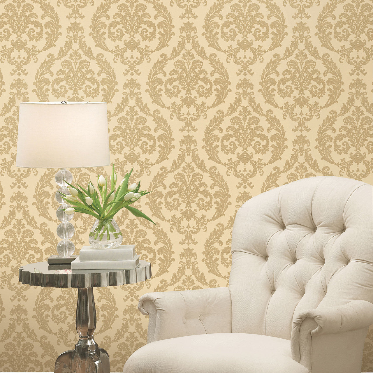 G67608 Silk Damask Palazzo 2 Wallpaper By Galerie