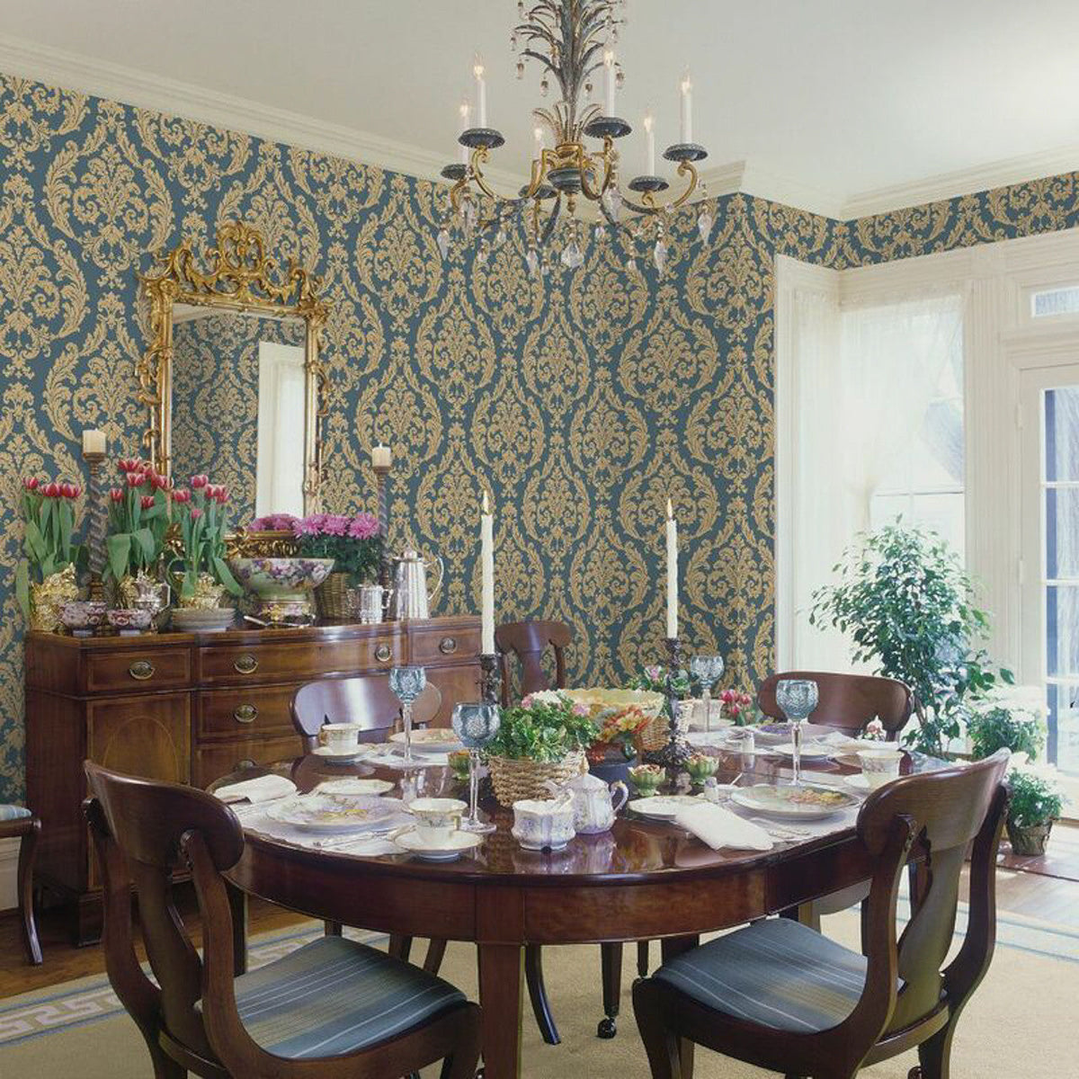 Silk Damask Palazzo 2 Wallpaper By Galerie
