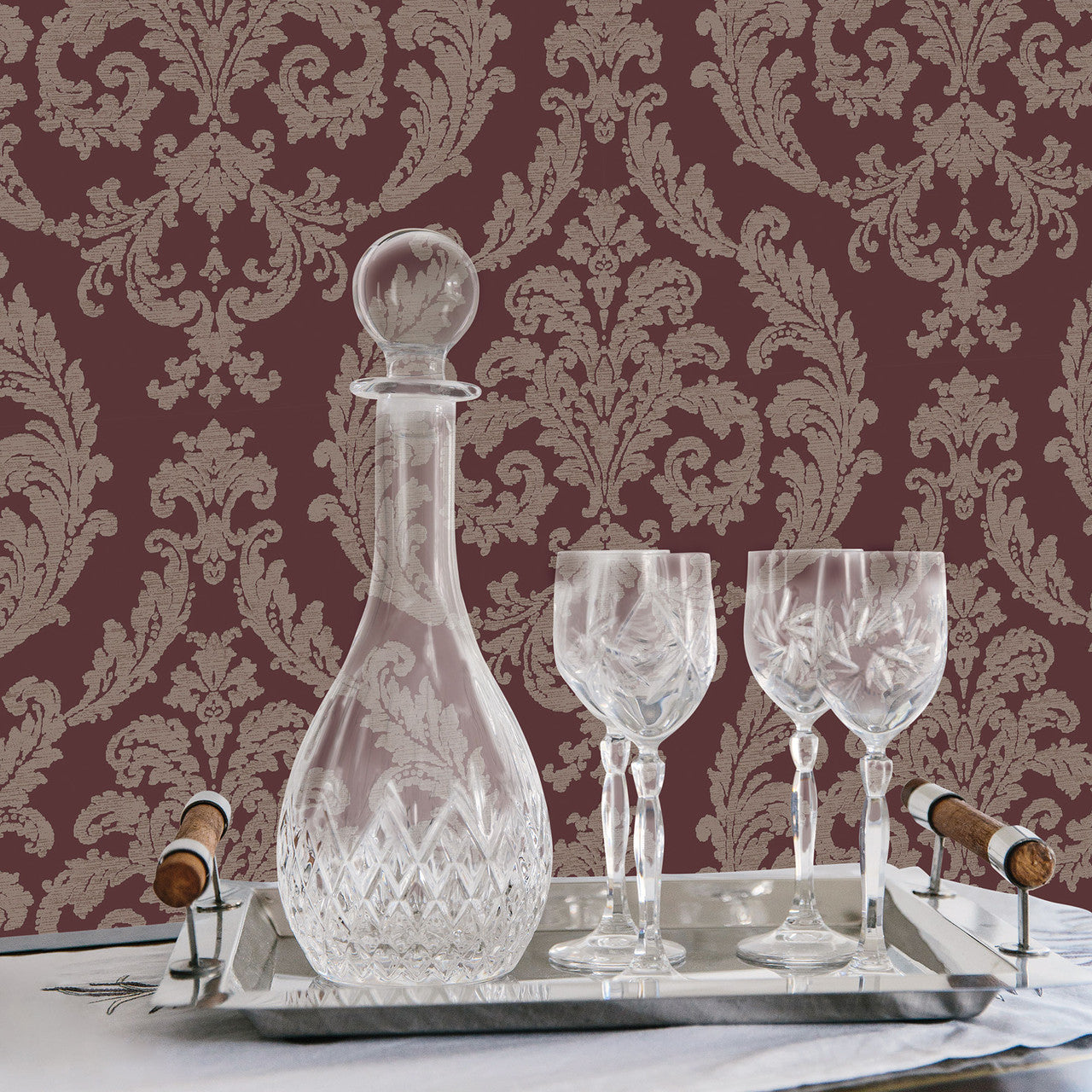 G67611 Silk Damask Palazzo 2 Wallpaper By Galerie