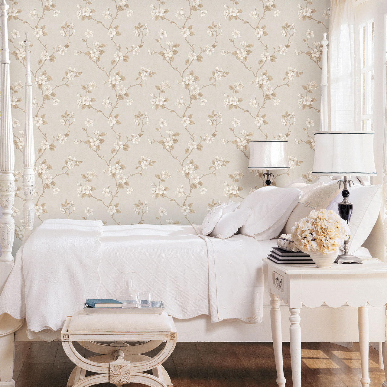 G67615 Dogwood Floral Palazzo 2 Wallpaper By Galerie