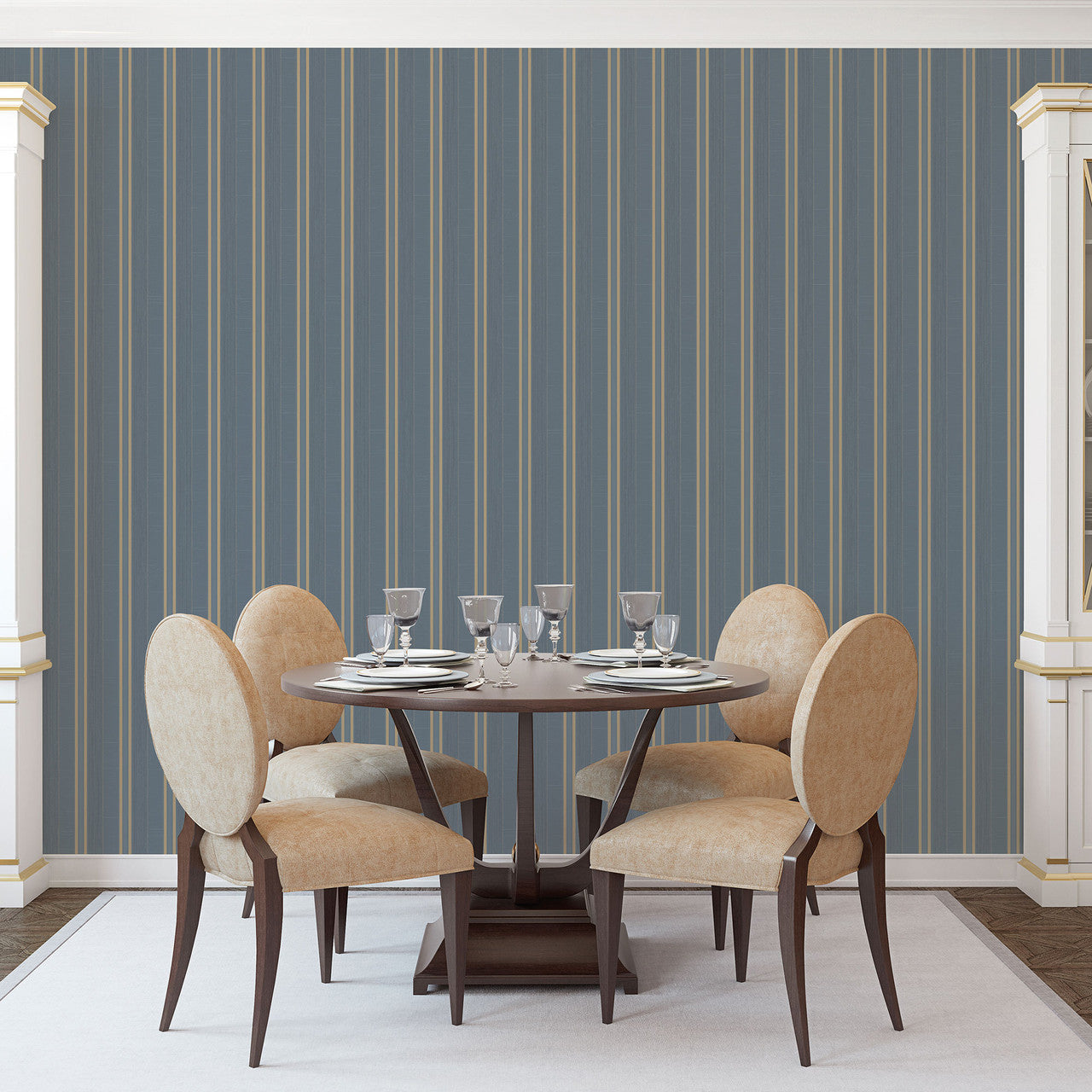 G67628 Silk Stripe Palazzo 2 Wallpaper By Galerie