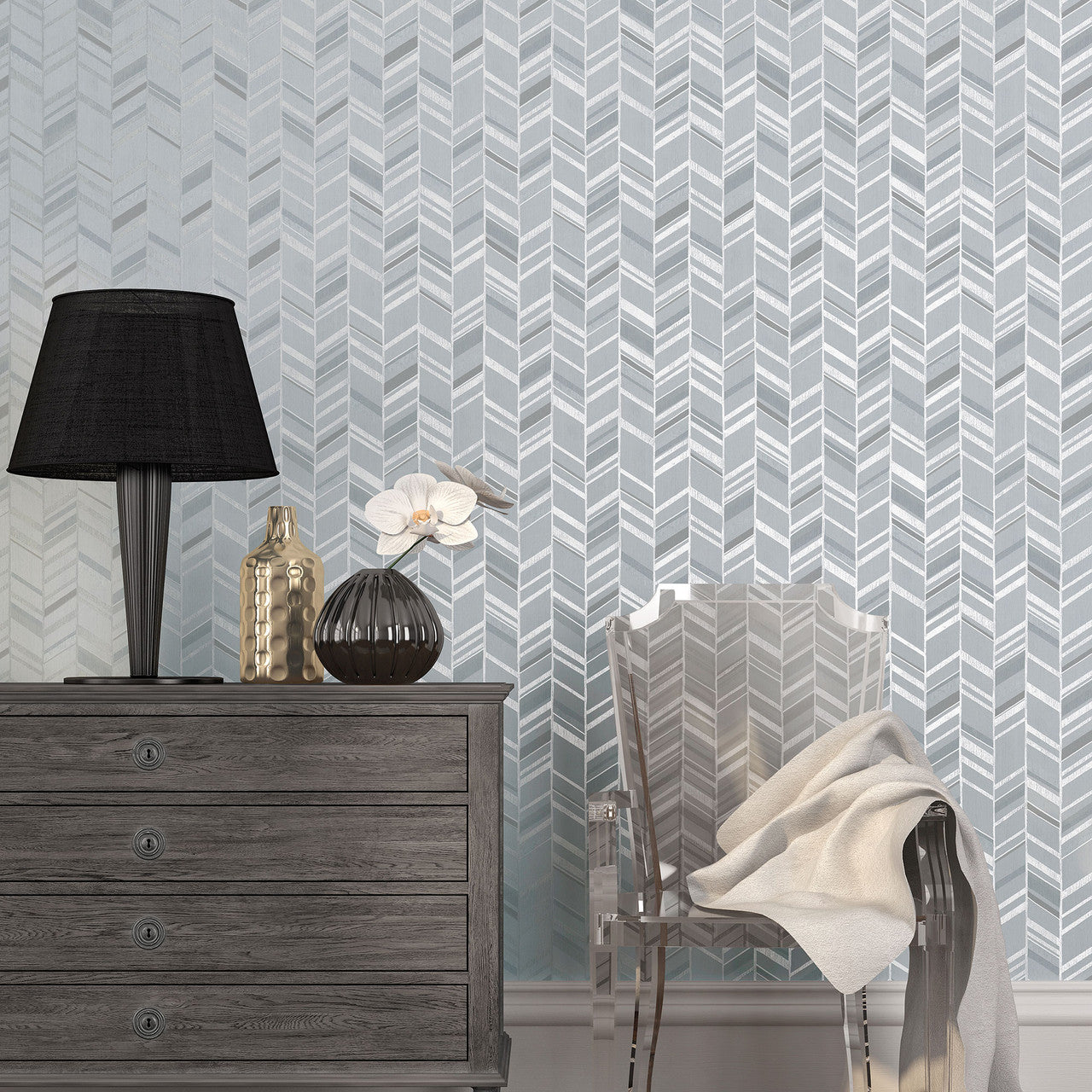 G67711 Glitter Chevrons Special FX 2 Wallpaper By Galerie