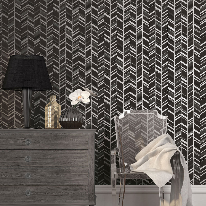 G67716 Glitter Chevrons Special FX 2 Wallpaper By Galerie