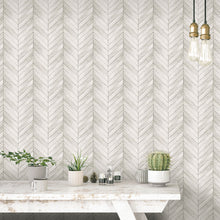 G68000 Herringbone Natural FX 2 Wallpaper By Galerie