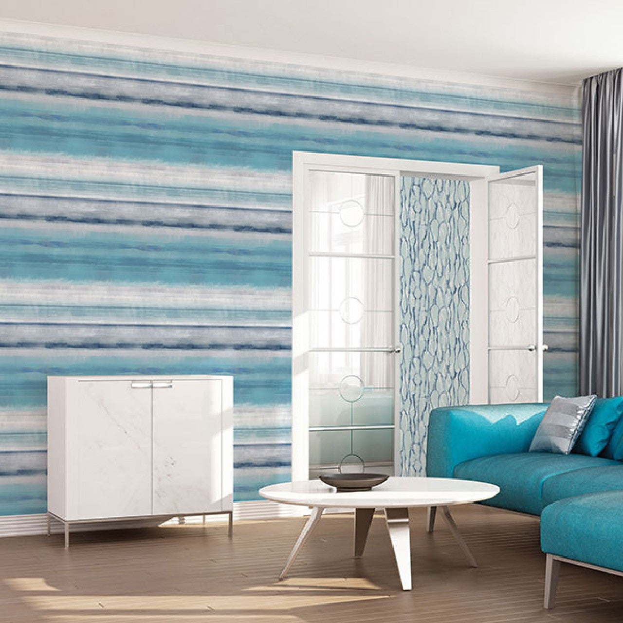 G78269 Skye Stripe Atmosphere Wallpaper by Galerie