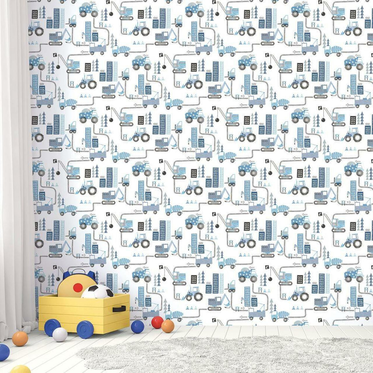 G78360 Construction Tiny Tots 2 Wallpaper by Galerie
