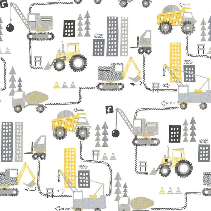 G78362 Construction Tiny Tots 2 Wallpaper by Galerie