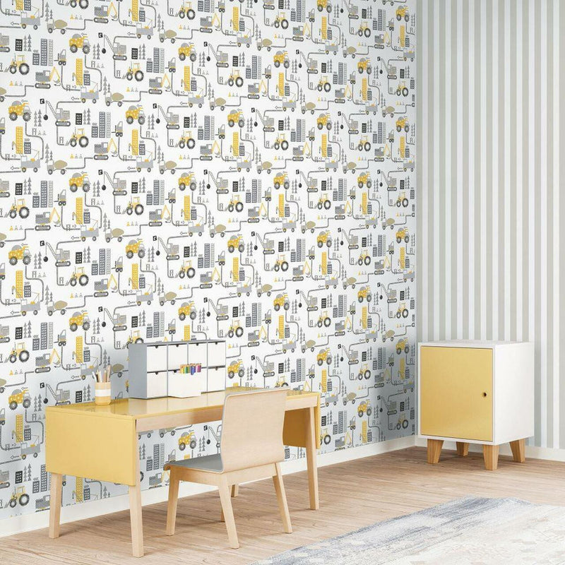 G78362 Construction Tiny Tots 2 Wallpaper by Galerie