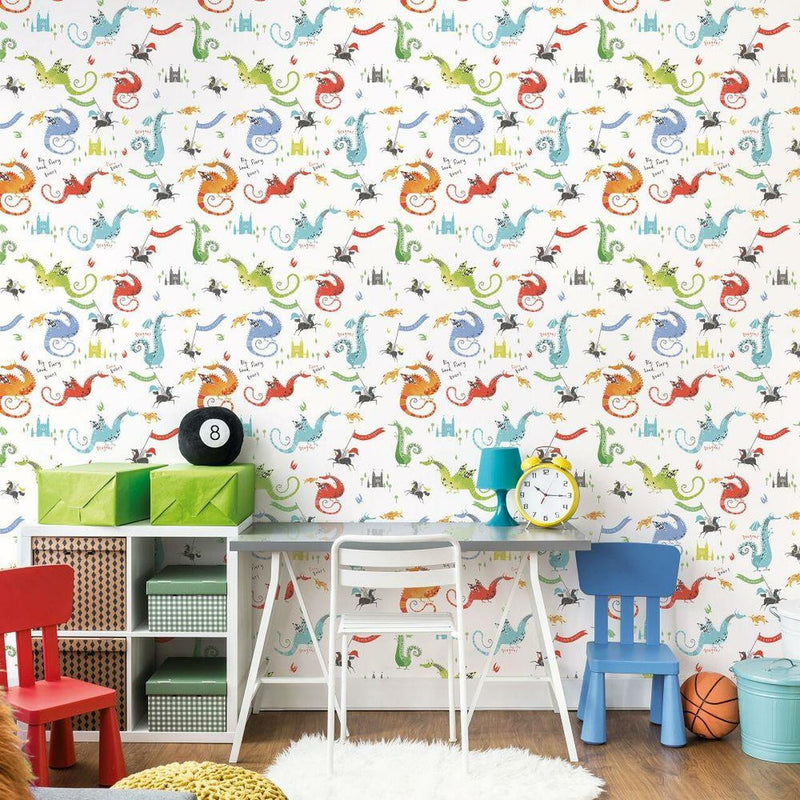 G78368 Dragons Tiny Tots 2 Wallpaper by Galerie