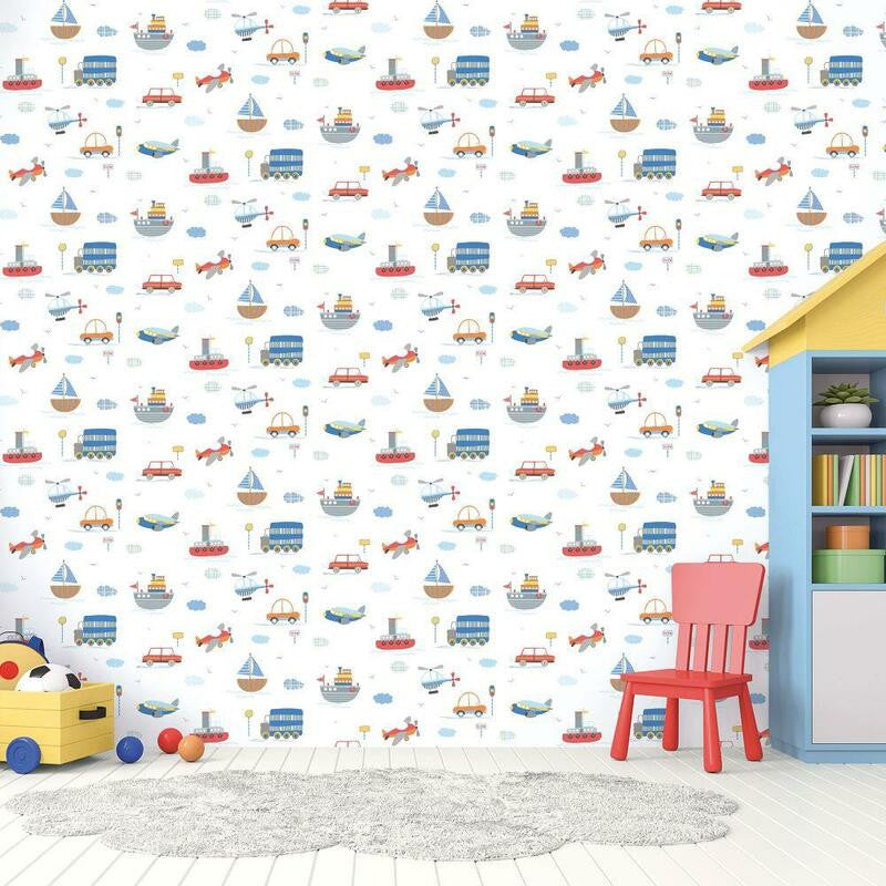 G78415 Transportation Tiny Tots 2 Wallpaper by Galerie