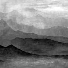 G78421 Grey Misty Mountains Mural Atmosphere Wallpaper by Galerie