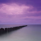 G78422 Purple Pier Mural Atmosphere Wallpaper by Galerie
