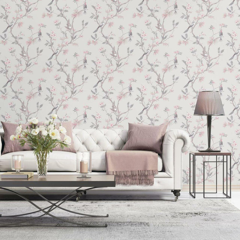 G78491 Classic Bird Trail Secret Garden Wallpaper by Galerie
