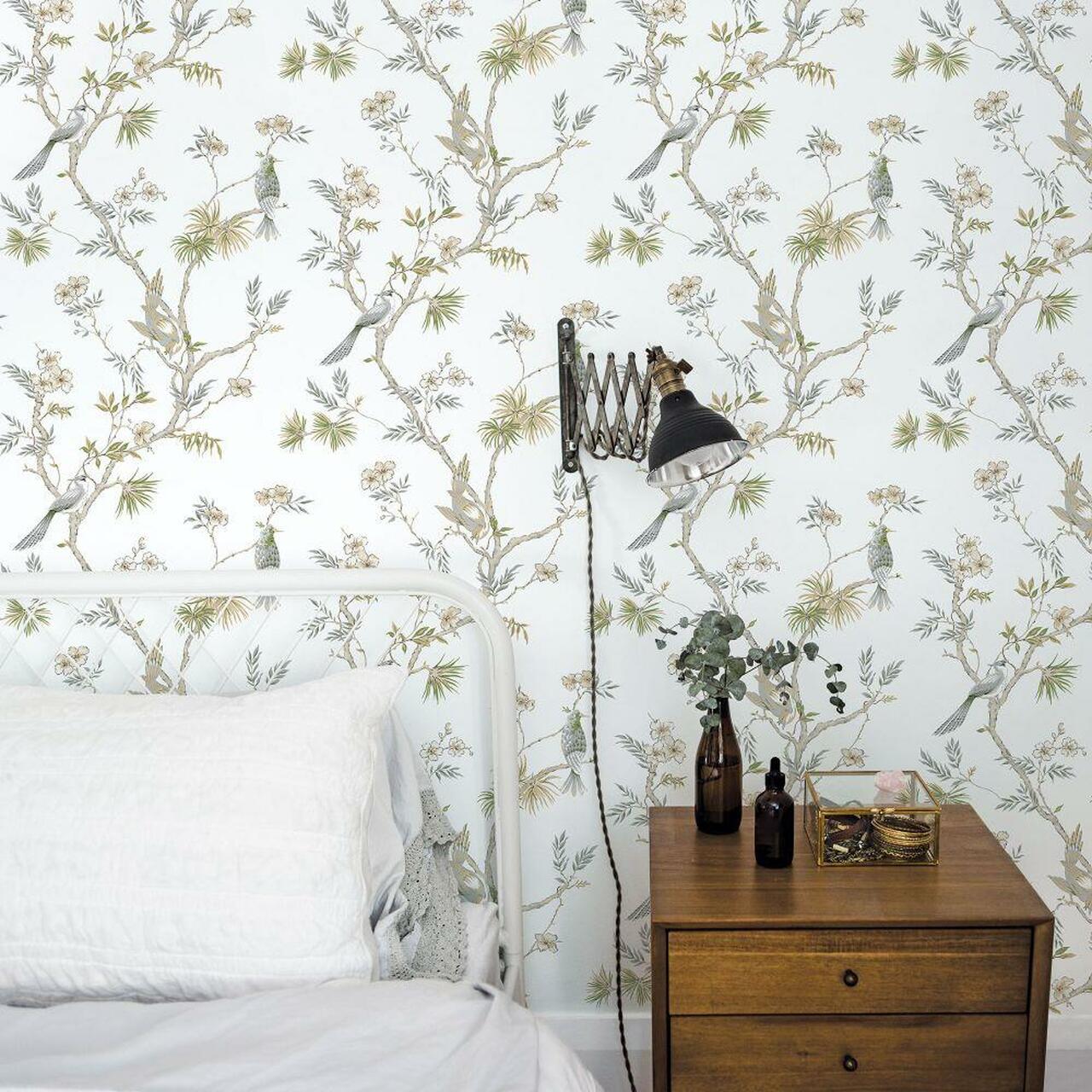 G78492 Classic Bird Trail Secret Garden Wallpaper by Galerie