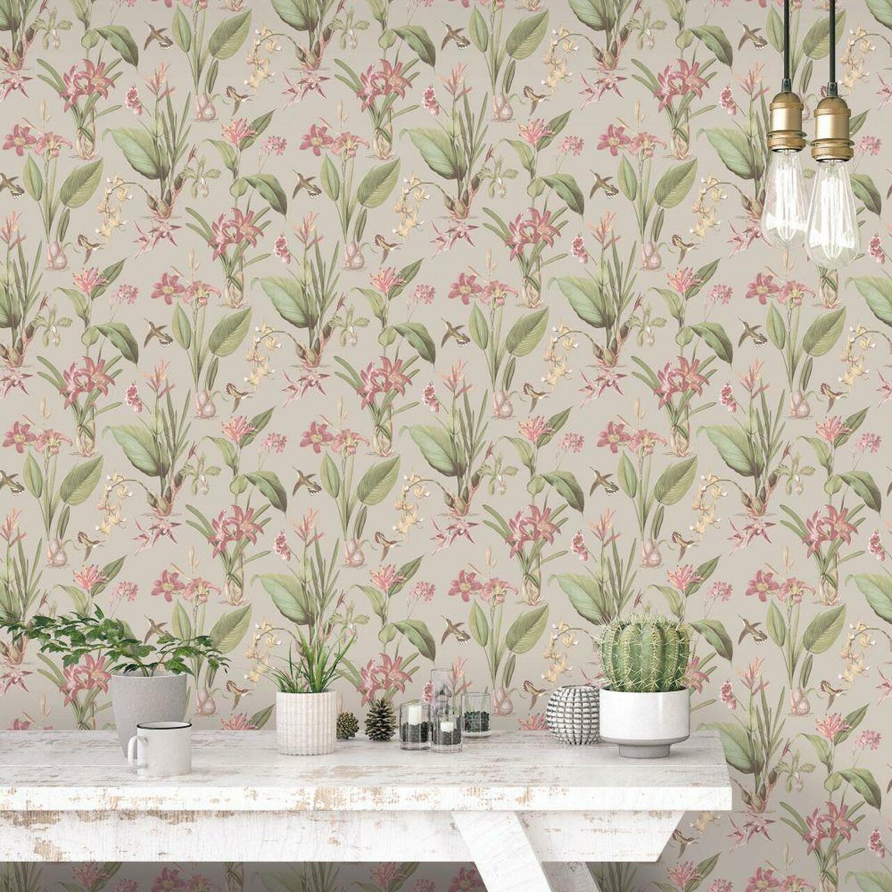 G78507 Cottage Botanical Secret Garden Wallpaper by Galerie