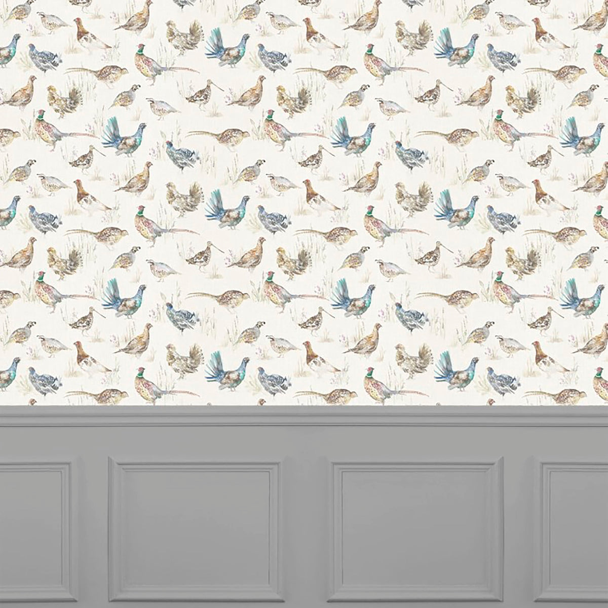 Game Birds Cream Wallpaper by Voyage Maison | GAMEBIR/WPO/CRE