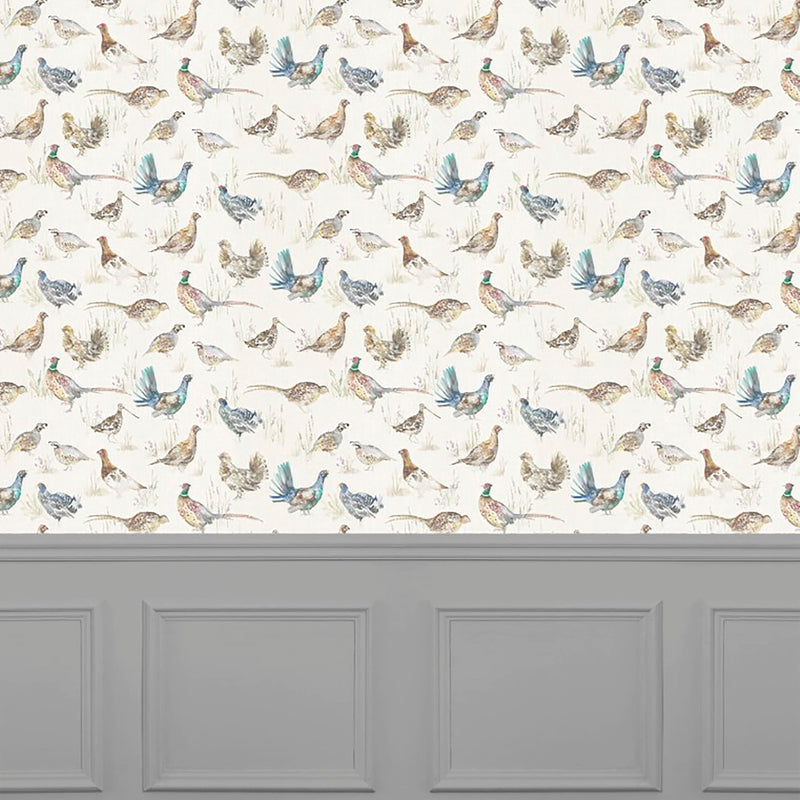 Game Birds Cream Wallpaper by Voyage Maison | GAMEBIR/WPO/CRE