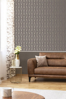 111311 Marquise Geo Smokey Quartz Boutique Wallpaper By Graham & Brown