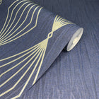 111312 Marquise Geo Sapphire Boutique Wallpaper By Graham & Brown