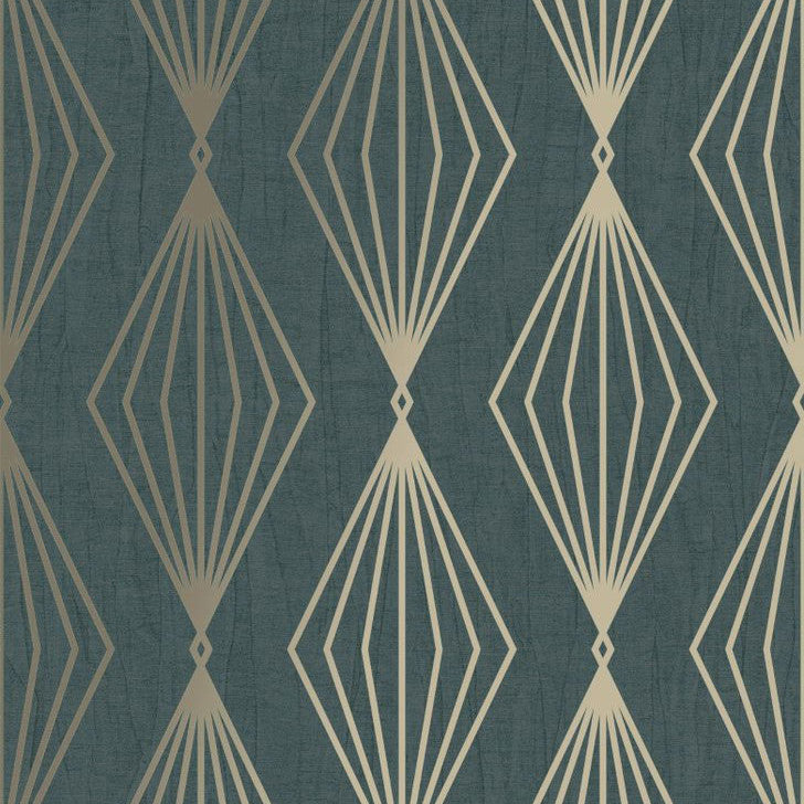 111313 Marquise Geo Emerald Boutique Wallpaper By Graham & Brown