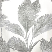 GB 211 Alessia Leaf Silver Off White Wallpaper by Belgravia