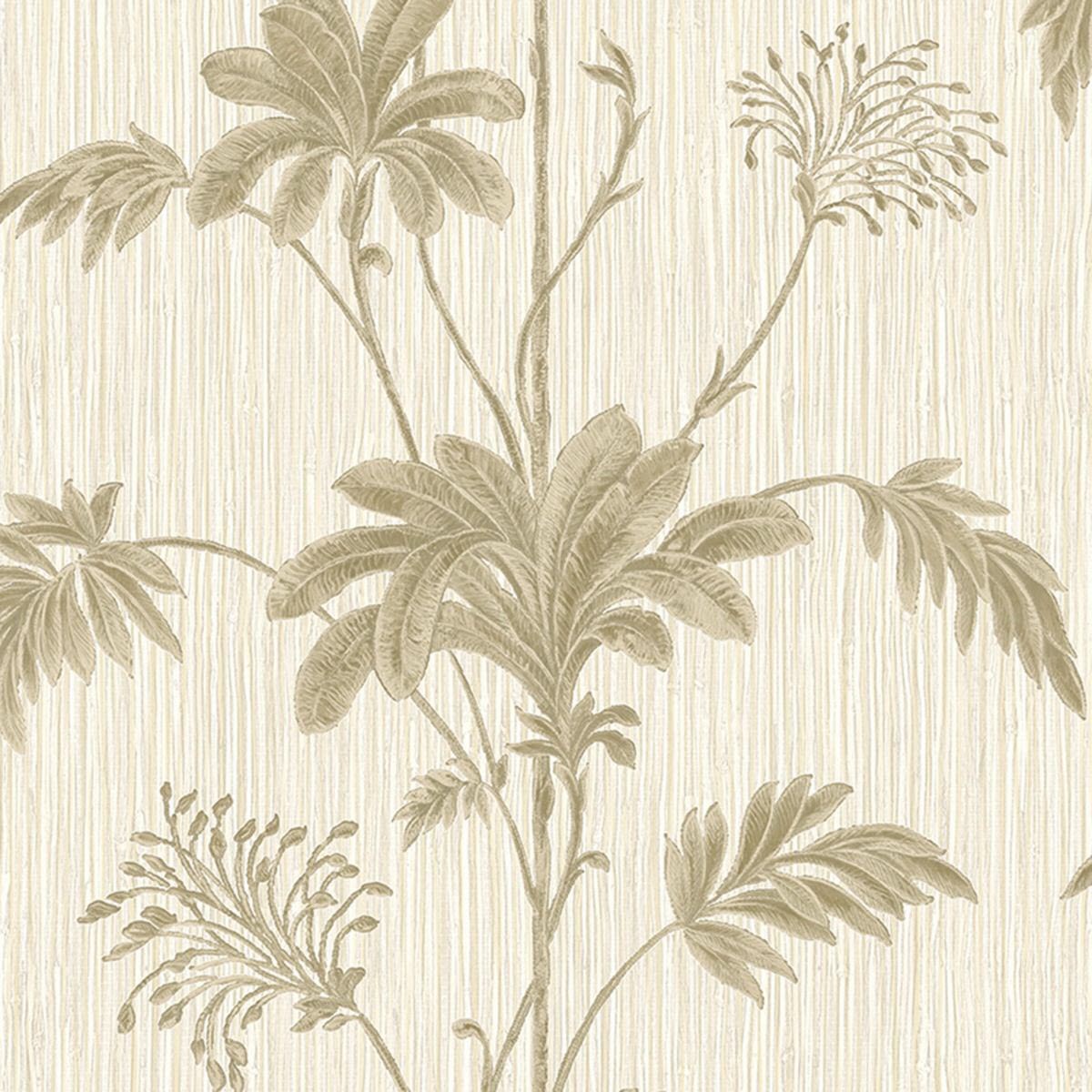 GB 2913 Grasscloth Leaf Cream Gold Wallpaper by Belgravia Zambaiti Parati