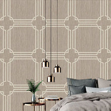 GB 2916 Grasscloth Geometric Natural Beige Wallpaper by Belgravia Zambaiti Parati