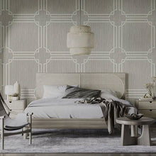 GB 2917 Grasscloth Geometric Silver Wallpaper by Belgravia Zambaiti Parati