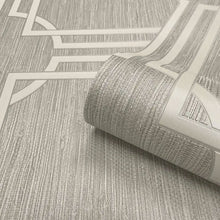 GB 2917 Grasscloth Geometric Silver Wallpaper by Belgravia Zambaiti Parati