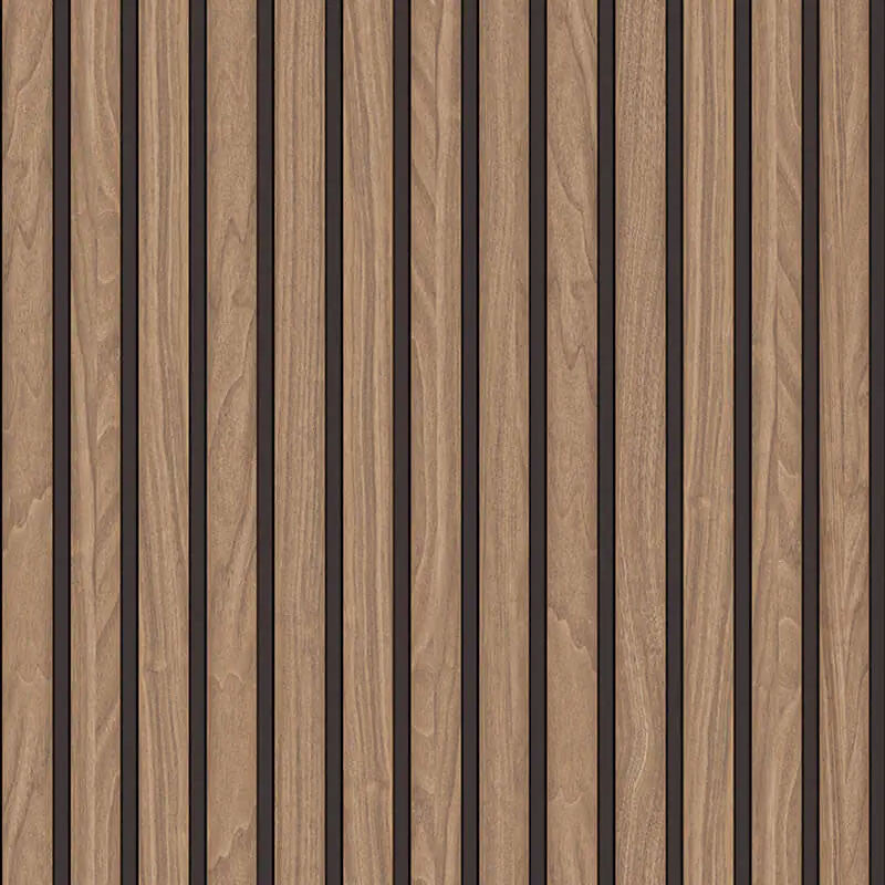 GB 2920 Wood Slat Walnut Wallpaper by Belgravia Zambaiti Parati